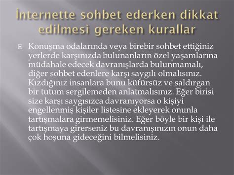 Sohbet Odalarında Dikkat Edilmesi Gereken Kurallar